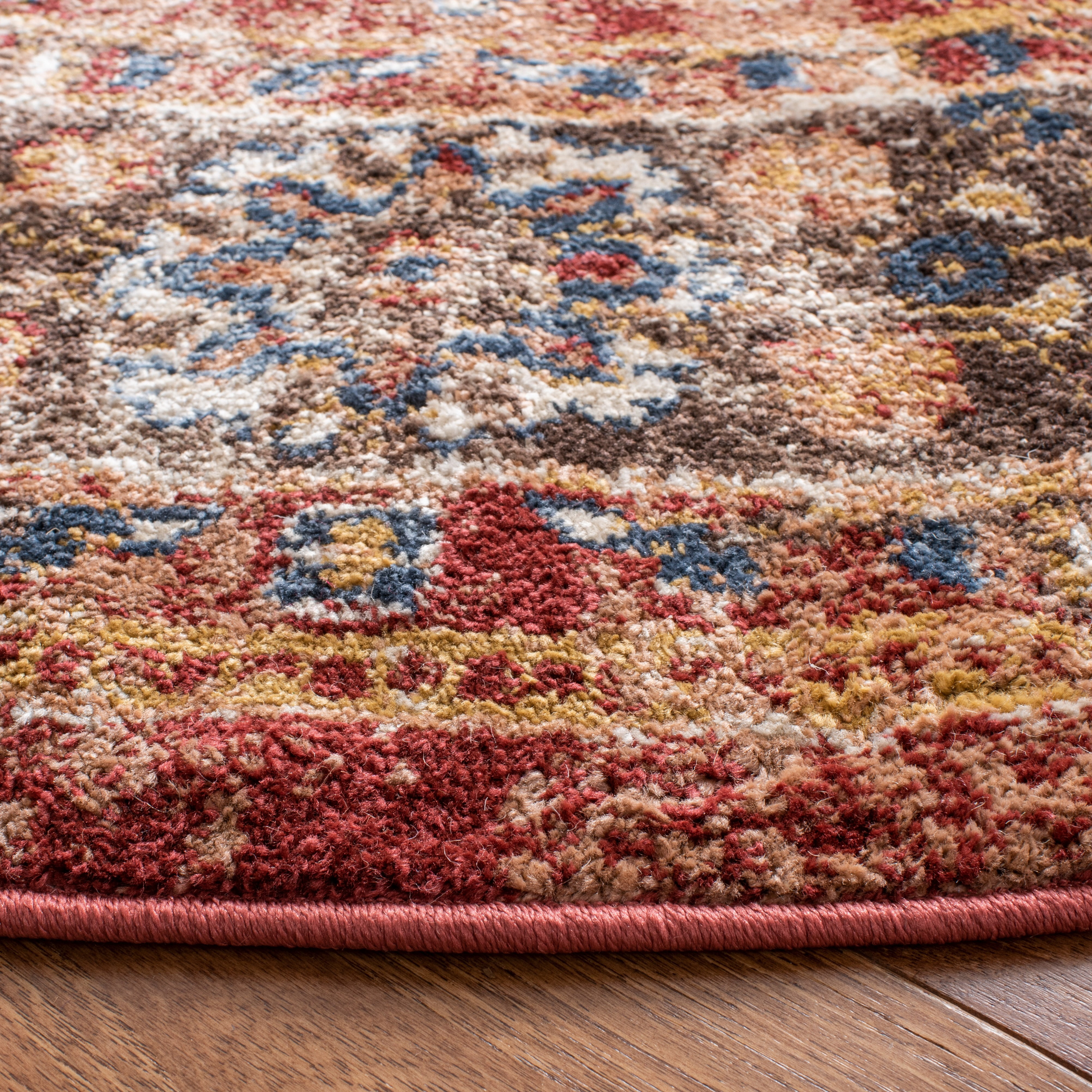 SAFAVIEH Bijar Rhona Oriental Area Rug, Rust/Brown, 6'7" x 6'7" Round