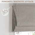 thumbnail image 4 of NICETOWN Door Curtains for Window, Magnetic No Drill Cordless Blinds, 100% Blackout Thermal Insulated Farmhouse Linen Texture French Door Curtains for Patio Glass, Taupe, 27"x72", 1 Panel, 4 of 8