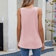 thumbnail image 7 of LWavelet Women's Scalloped V Neck Ribbed Knit Tank Top – Slim Fit Button Detail Cami Yellow L, 7 of 7