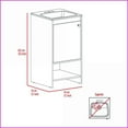 thumbnail image 6 of Bathroom Vanity with Single Door Cabinet & Two Shelves - White | Modern, 6 of 10