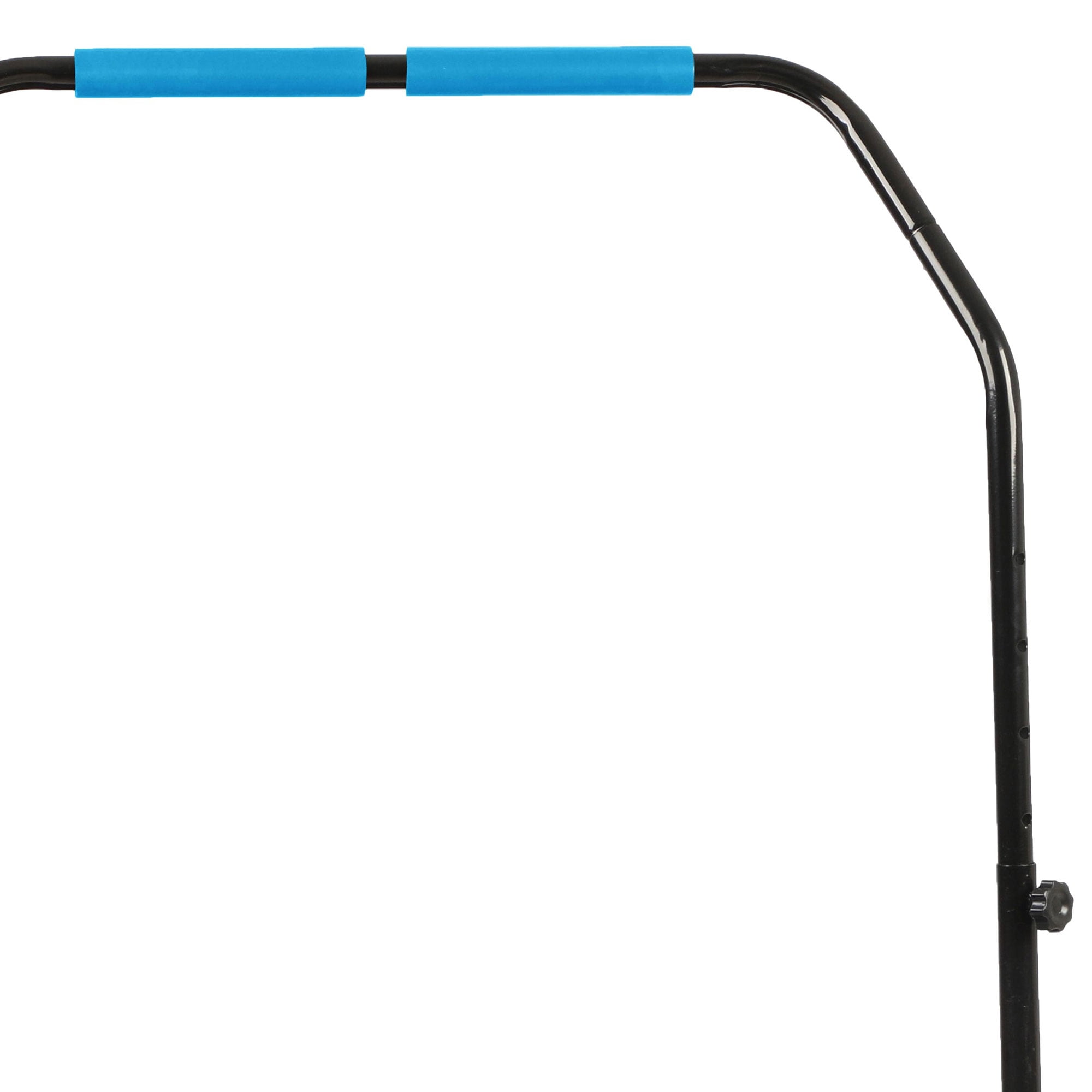 HolaHatha 48" Folding Mini Fitness Trampoline with Adjustable Handle, Blue