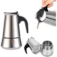 thumbnail image 1 of Stainless Steel Espresso Moka Pot/Percolator/Coffee Maker for All Stoves, Home and Camping, 1 of 5