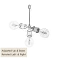 thumbnail image 4 of FSLiving J-Type Track Pendant Lights Adjustable Angle Metal Track Light Vintage Design Silver E26 Base Lamp for Wall Painting Kitchen Dining Room Loft (Bulb & Track Sold Separately) - 1 Light, 4 of 6