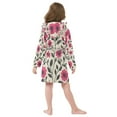 thumbnail image 7 of FORMRS Niños Bathrobe Unisex Hooded Robe Soft Plush Pajamas Sleepwear, Size 10-12T, Pink Flowers, 7 of 7