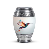 JAGASY Hummingbird Urns for Brother - White Small Urn for Ashes Adult Male - Little Urn for Ashes for Women - Keepsake Cremation Urns for Sister - (3 Inch)