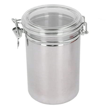 Stainless Steel Airtight Food Storage Canister Set With Clear Lid ...