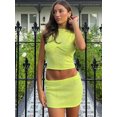thumbnail image 2 of Conjuntos de dos piezas, top y falda de punto de tul, traje de falda rosa para playa de verano, conjunto de minifaldas Y2k 2024, atuendo de mujer, ropa de playa, 2 of 4