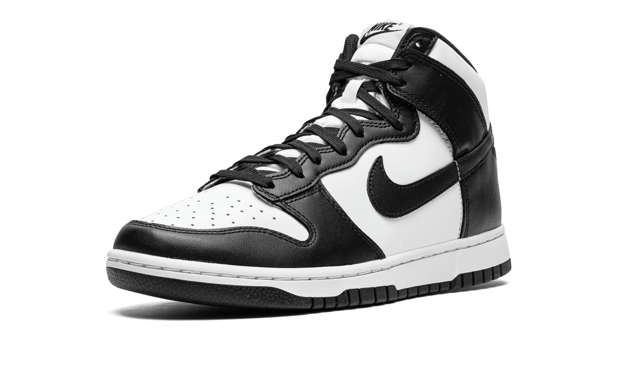 nike dunk high black and white men's