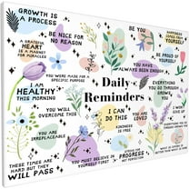 Daily Reminder Wall Art, Inspiration Canvas Wall Decor, Positive Motivation Words Decor for Office Classroom12x16 inches