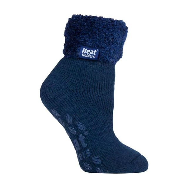 Heat Holders - Ladies Non Slip Thermal Low Cut Ankle Slipper Bed Socks with Grips