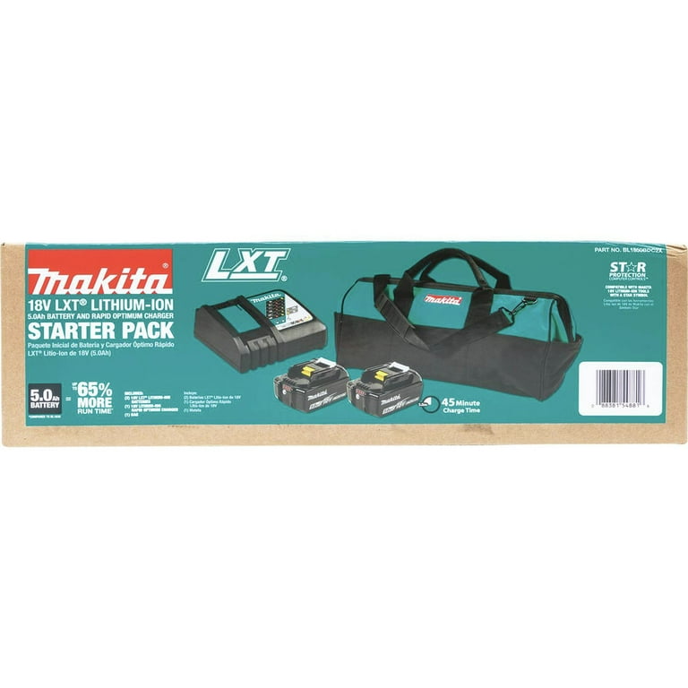 Makita BL1850BDC2X 18V LXT Lithium Ion Battery and Rapid Optimum