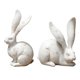 thumbnail image 3 of 2 figuras de conejo, esculturas de animales, manualidades creativas, obras de arte, decoración de jardín Estilo A, 3 of 8