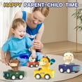 thumbnail image 3 of Bilar för barn 1+ år, pojkar och flickor, Baby Animal Racing Cars för småbarn 1-3, tryck och åk bil leksaker, 3 of 5