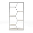 thumbnail image 2 of Marion 6-Shelf Metal Bookcase, White and Chrome, 2 of 7