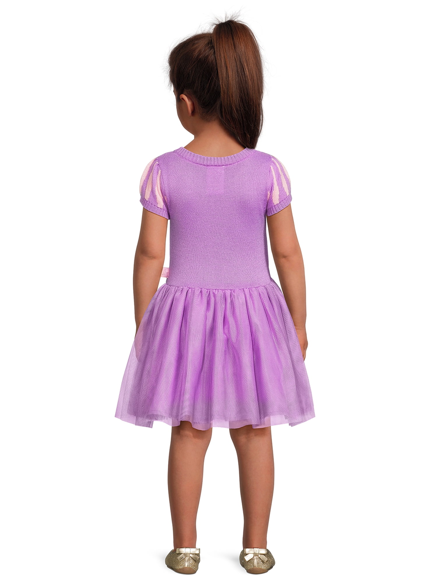 Disney Princess Toddler Girl Rapunzel Cosplay Sweater Dress, Sizes 12M-5T -  Walmart.com
