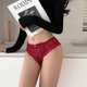 thumbnail image 2 of Tanga sexy de encaje cruzado de talla grande para mujer, pantalones deportivos sin costuras de alta elasticidad, huecos y transpirables, para chica gordita, 2 of 6