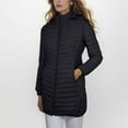 thumbnail image 5 of Ayolanni Hooded Women's Winter Jacket Zip Up Black Puffer Long Sleeve Solid Coats House Coat for Womens, 5 of 5