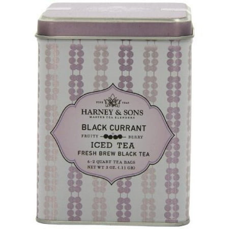Harney & Sons Black Iced Tea, Black Currant, 6 Tea