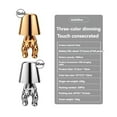 thumbnail image 4 of Golden Man Table Lamp | Fun Table Lamp Night Light Thinkers Lamp Art Decor | Decorative Sculpture Home Ornament Table Lamp, 4 of 8