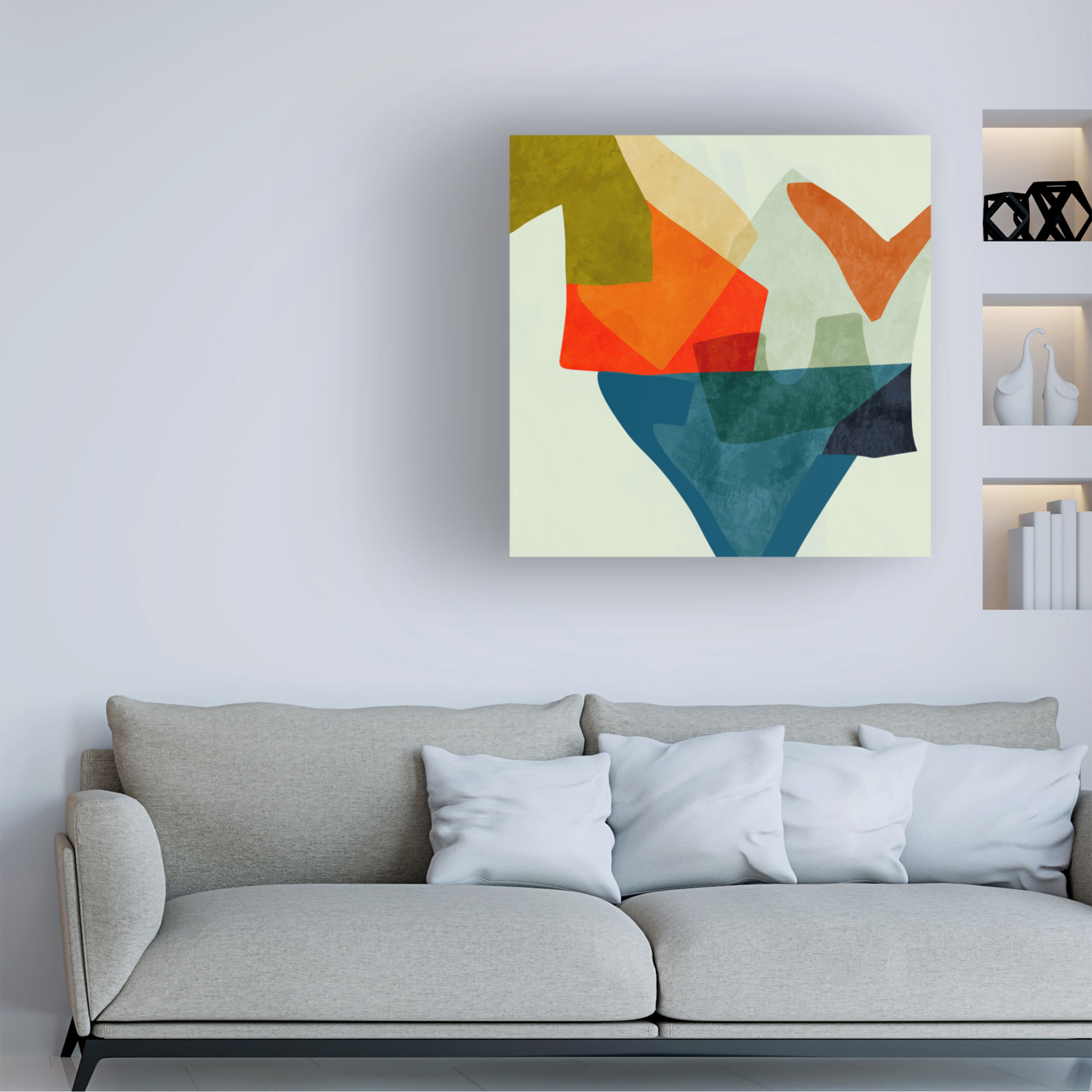Trademark Fine Art Ana Rut Bre Shapesalines5 Canvas Wall Art