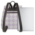 thumbnail image 3 of Easygdp Floral Purple Buffalo Plaid Mochila de Cuero para Mujeres, Bolso de Hombro, Bolsos de Mano de Moda para Trabajo y Viajes, 3 of 4