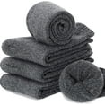 thumbnail image 1 of Mens Wool Socks Fuzzy Heavy Thermal Thick Warm Cotton Boot Fuzzy Winter Socks, 1 of 7