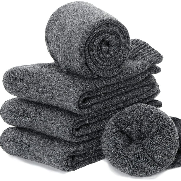 Mens Wool Socks Fuzzy Heavy Thermal Thick Warm Cotton Boot Fuzzy Winter Socks