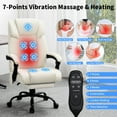 thumbnail image 2 of Hoffree Massage Office Chair 400LBS Executive Office Chair Massage and Footrest Big and Tall Office Chair with Heated Lumbar Support, Ergonomic Computer Desk Chair Reclining High Back Leather Office, 2 of 8