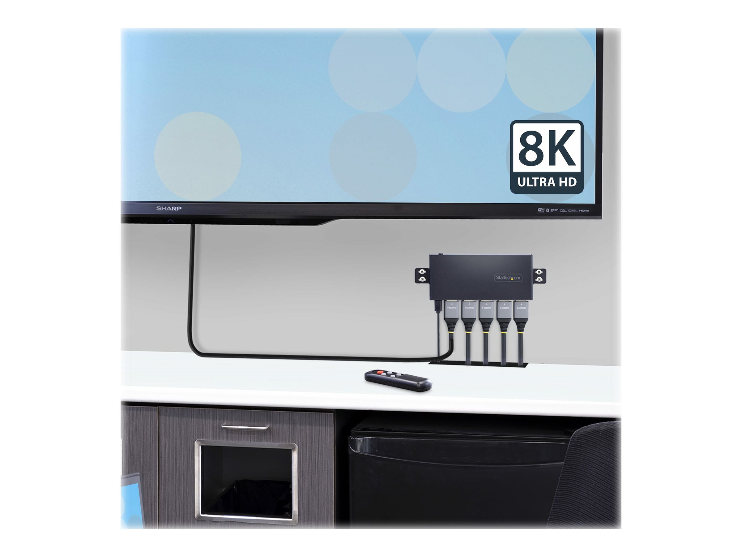 StarTech Switch Conmutador HDMI 2 Puertos 8K con Selector HDMI 2.1 UHD de  4K a 120Hz/8K 60Hz HDR10+