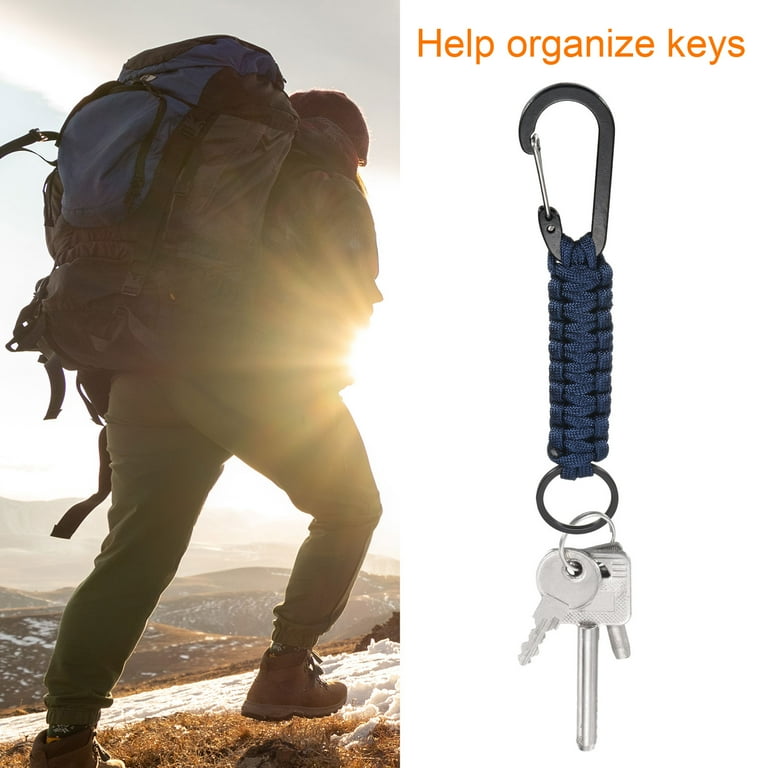 Uxcell Paracord Keychain, 2 Pack Braided Lanyard Key Clip D