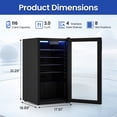thumbnail image 2 of Costway Beverage Refrigerator Cooler, 116 Cans 3.0 Cu.Ft Mini Fridge with Glass Door & Adjustable Removable Shelves for Drink Beer Soda Wine, 2 of 10