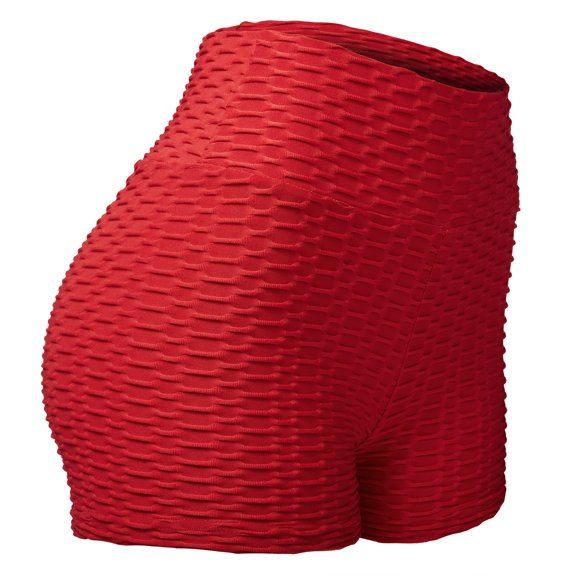 Yoga Shorts for Women High Waist Tummy Control Hot Pants Textured Sports Gym Running Beach Shorts