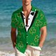 thumbnail image 4 of Ceisia St. Patrick's Day Men's Unisex Hawaiian Shirt | Summer Beach Casual Short Sleeve Button Down Gift Printed Top, 4 of 9
