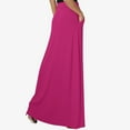 thumbnail image 6 of Women's Basic Versatile Skirt Spring Autumn City Leisure Skirt Ladies Solid Color Drawstring Skirt A-Line Stretchy Flared Casual Skirt, 6 of 8