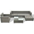 thumbnail image 4 of vidaXL 6 Piece Patio Lounge Set with Cushions Poly Rattan Gray, 4 of 7