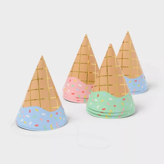 10ct 5" Ice Cream Party Hats