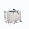 thumbnail image 3 of Small Clear PVC Storage Bag with Reinforced Handles and Double Zipper, Foldable Bedding Organizer for Clothes, Quilts, Blankets, Moving and Closets, 3 of 8