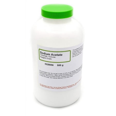 Reagent-Grade Sodium Acetate Trihydrate, 500g - The Curated Chemical Collection by Innovating Science - Made in The USA