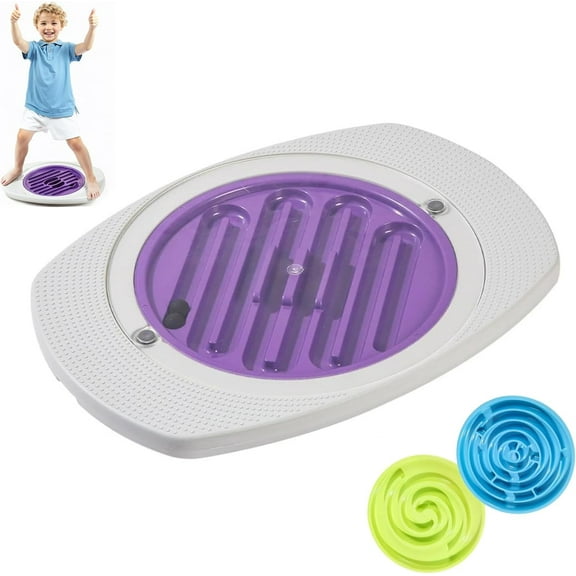 CHICCLO Maze Balance Board Game, Sensory Training Board with 3 Replacement Board for Kids