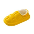 thumbnail image 2 of Tawop Slipper Woman Fallen Indoor Thick Plush Comfort Slipper Booties Ankle Detachable Casual Yellow Size：36, 2 of 3