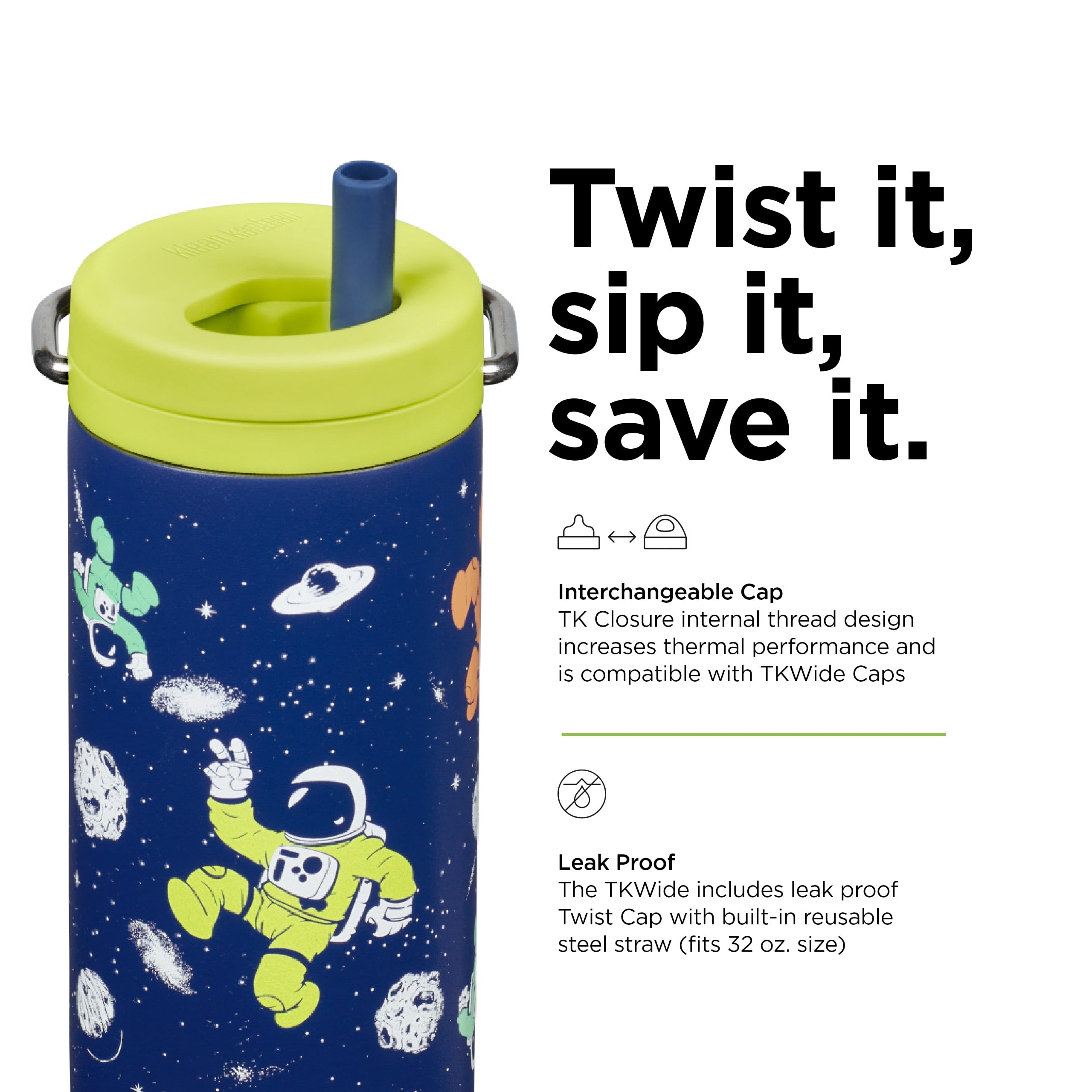 12oz TKWide Insulated Water Bottle with Twist Cap - Space Case