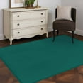 thumbnail image 3 of Dark Green 3x5 Area Rugs, Farmhouse Solid Green Color Modern Art Non-Skid Rubber Backing Large Rectangle Rugs - Living Room Bedroom Home Office, Indoor Floor Mat Carpets Washable Rug, 3 of 9