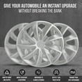 thumbnail image 4 of Wheel Cover Kit, 14 Inch Hubcaps Set of 4 Automotive Hub Caps with Universal Snap-On Retention Rings, 1-Tone ABS Plastic Silver Rim Covers for All Makes, Models (SG-5084-B-15), 4 of 7