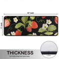 thumbnail image 5 of Kitchen Rugs Sets Of 2,Red Strawberry Plants Fruit Leaf Black Pattern Anti Fatigue Kitchen Mat Rugs Non Slip Washable,Decorative Kitchen Floor Mats for Kitchen,Sink,Laundry,17"x47"+17"x47", 5 of 5