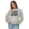 thumbnail image 4 of Octopi Day Math Geek Nerd Octopus Unisex Plus Fleece Graphic Sweatshirt Brisco Brands 2X, 4 of 5