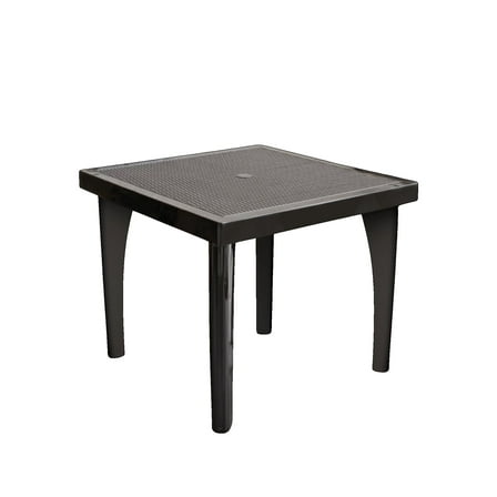 IWC 29.52" Resin Rattan Outdoor Dining Table, Espresso