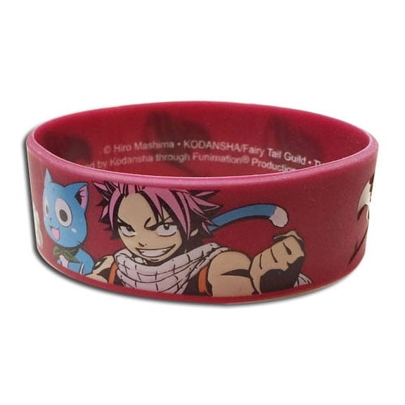Wristband - Fairy Tail - Natsu & Happy RED New Licensed ge54338
