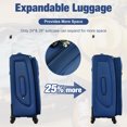 thumbnail image 2 of Softside Luggage 5 Piece Set, 20" Carry-on Luggage, 24" Checked Luggage and 28" Lightweight Suitcase and Toiletry Bag for Travel with TSA Lock Spinner Wheels, 2 of 7