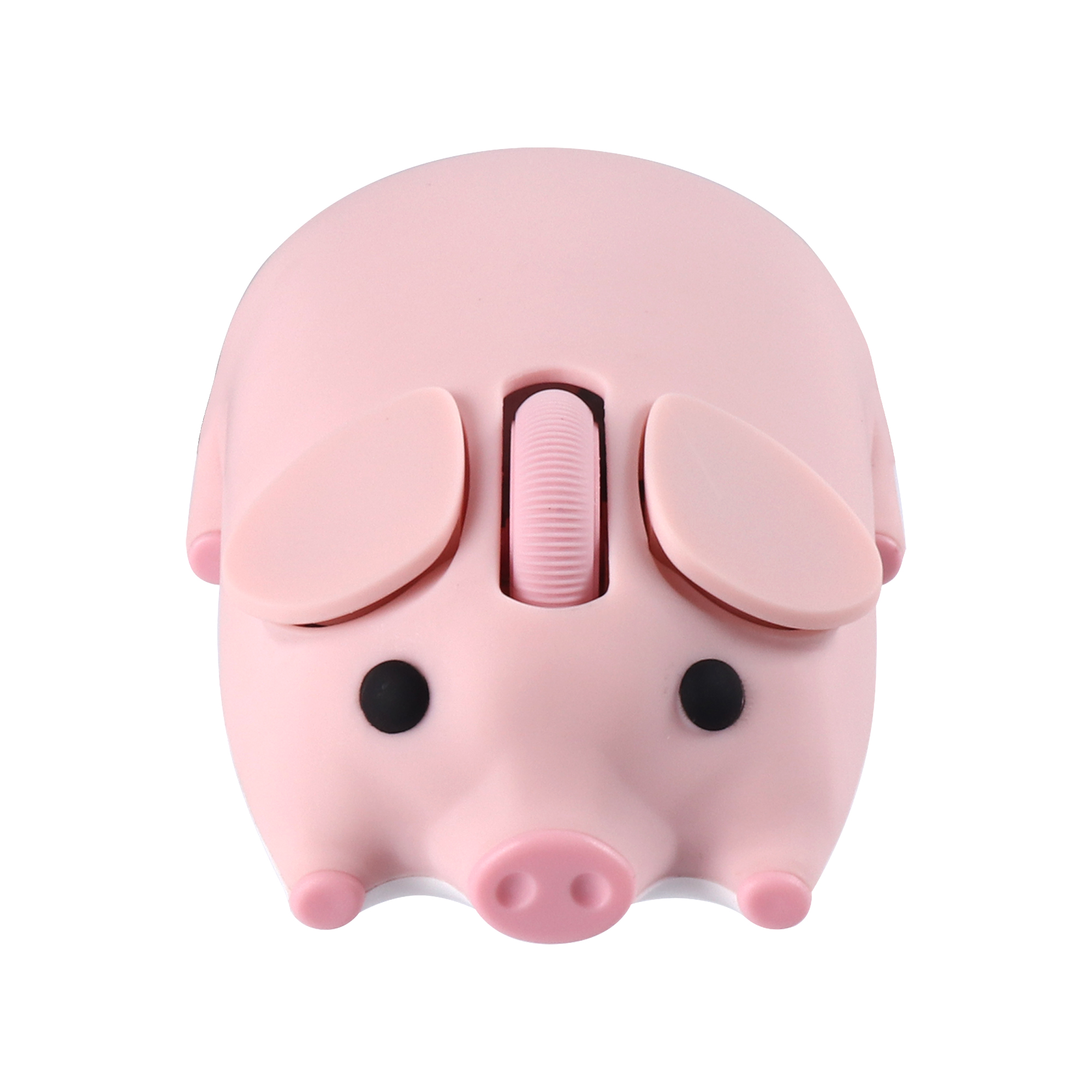 Dpisuuk Wireless Bluetooth Mouse Cute Animal Pig Shape 2.4G & Bluetooth Dual Mode Computer Mice with USB Receiver Portable Compact Optical Cordless Mouse for Laptop PC Notebook Kids Gift, Pink