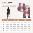 thumbnail image 3 of KLL Heart Sky Bird Couple Print Women's Long Sleeve Pajamas with Pants Sleepwear Loungewear 2 Set-Small, 3 of 7